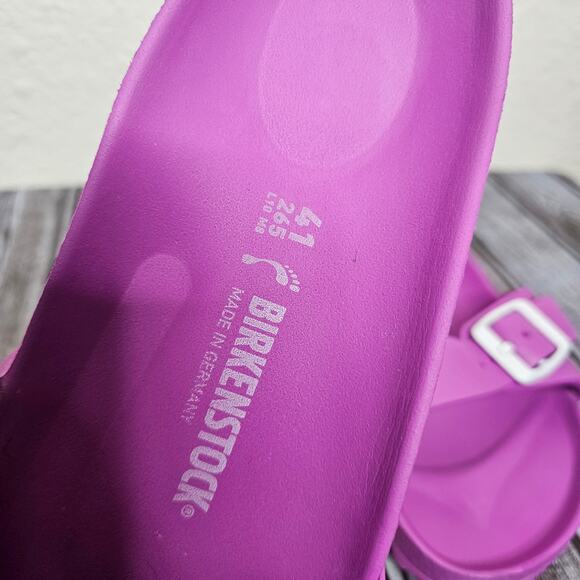 Birkenstock Madrid eva slides rubber purple women's size 41 narrow sandals - Picture 6 of 7
